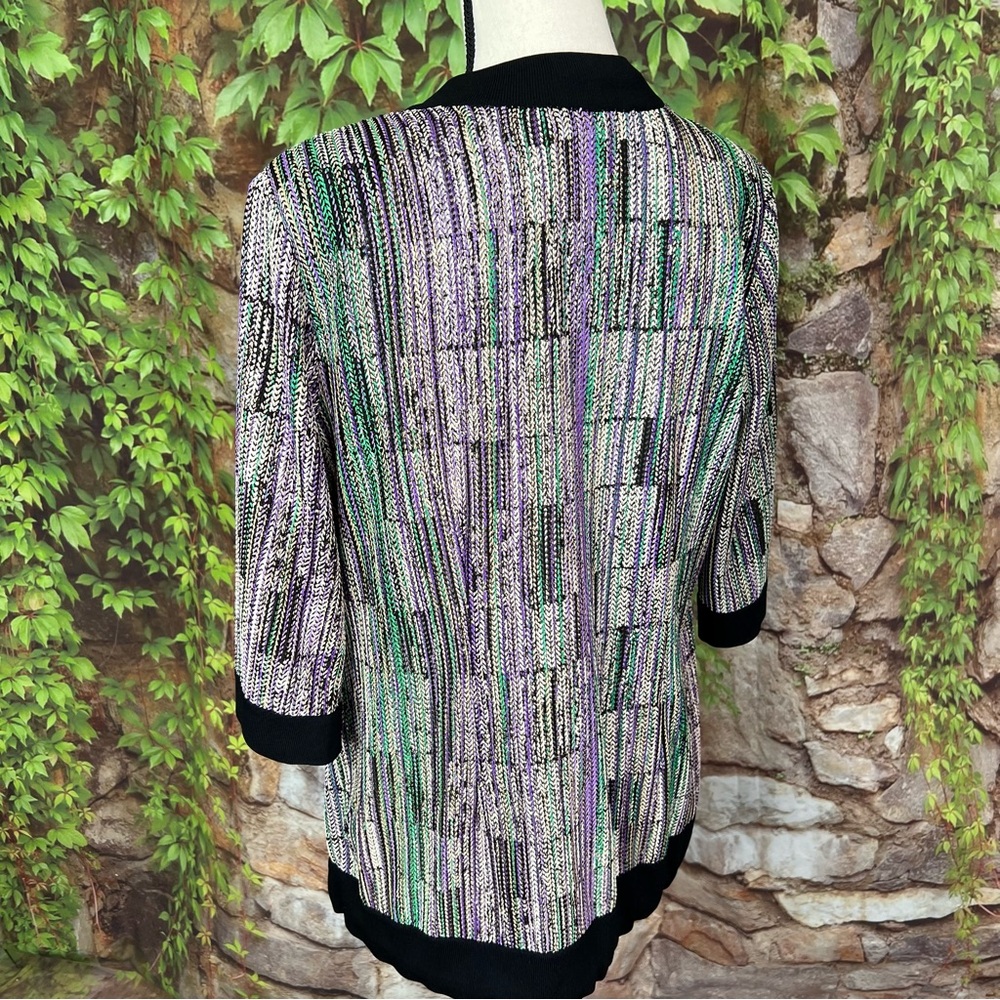 MISOOK Quiet Luxury Multicolor Investment Capsule Black Button-Front Cardigan, S - Picture 7 of 11